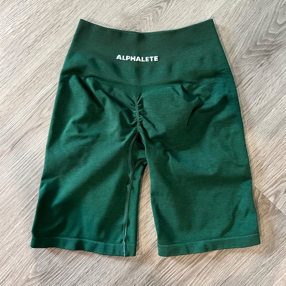 Alphalete Amplify Darkest Pine Biker Shorts - Picture 2 of 3